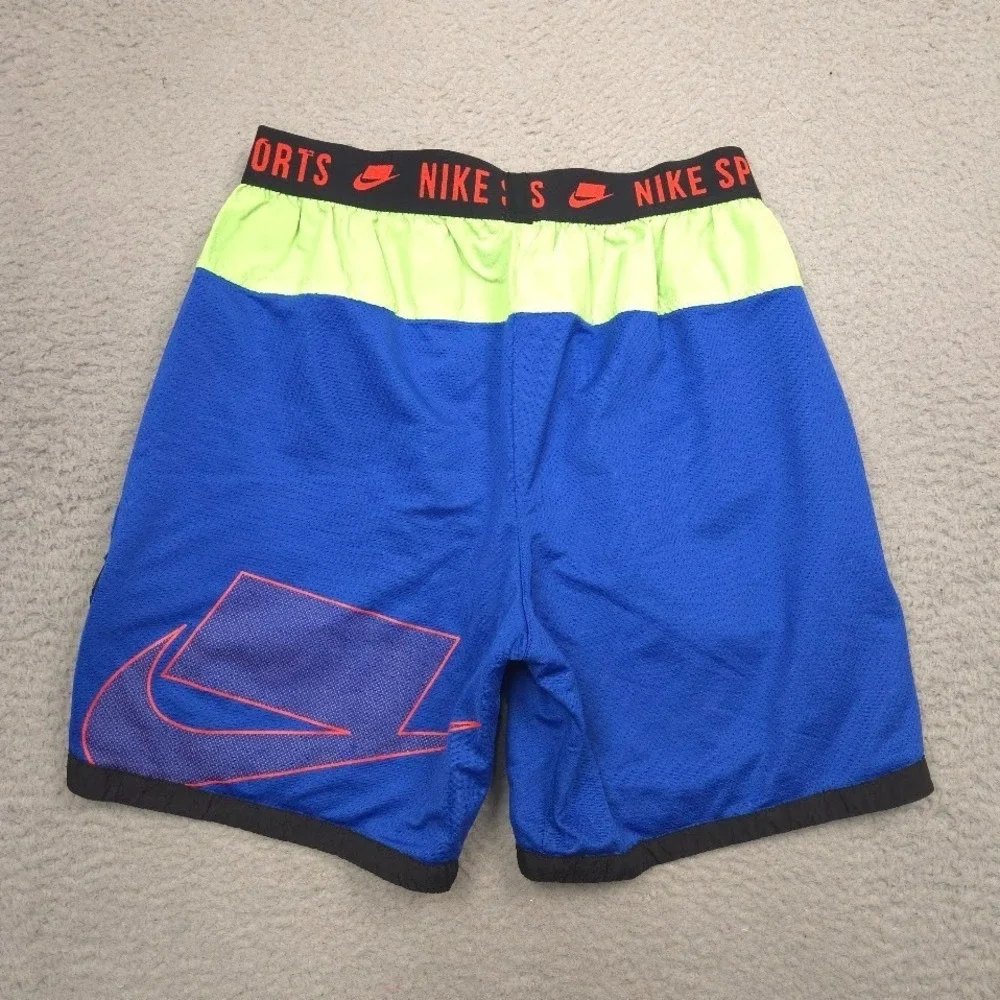 Nike Sportswear NSP Colorblock Mesh Shorts Mens S Blue Green BV3249-480